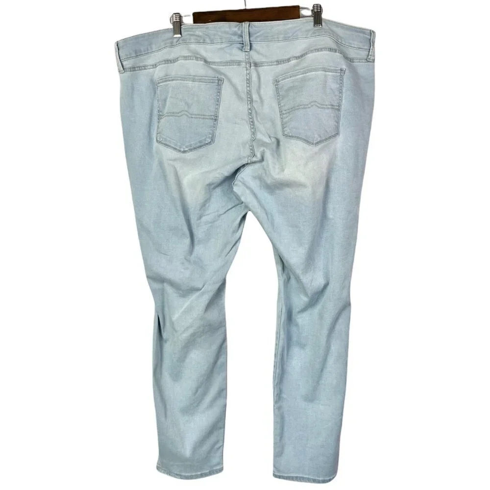 Arizona Light Blue Wash Distressed Super Skinny Jeans 24 - Picture 2 of 5